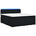 Letto box spring con materasso Nero 140 x 190 cm Tessuto - Foto miniatura 1