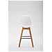 Sgabello Alto Metz in Similpelle I Sgabello Bancone 4 Gambe I Sgabello Cucina con Poggiapiedi Design Tulip I Sedia Scandinava Bianco Natura - Foto miniatura 2