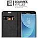 Custodia Compatibile Con Samsung Galaxy J7 2017 In Nero Di Notte - Coperchio Protettiva Con Chiusura Magnetica, Funzione Stand E Tasca Per Le Carte - Foto miniatura 2