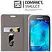 Custodia Compatibile Con Samsung Galaxy Xcover 3 In Grigio Chiaro Marrone - Coperchio Protettiva Con Chiusura Magnetica, Funzione Stand E Tasca Per Le Carte - Foto miniatura 3