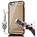 Custodia Compatibile Con Apple Iphone 6 / Iphone 6s In Oro Trasparente - Coperchio Protettivo In Silicone Tpu Flessibile Con Anello - Foto miniatura 1