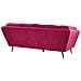Divano A 3 Posti In Velluto Bordeaux Lenvik - Foto miniatura 9