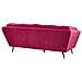 Divano A 3 Posti In Velluto Bordeaux Lenvik - Foto miniatura 7