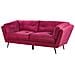 Divano A 3 Posti In Velluto Bordeaux Lenvik - Foto miniatura 4