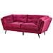 Divano A 3 Posti In Velluto Bordeaux Lenvik - Foto miniatura 6