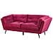 Divano A 3 Posti In Velluto Bordeaux Lenvik - Foto miniatura 15