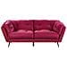 Divano A 3 Posti In Velluto Bordeaux Lenvik - Foto miniatura 16