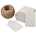 100 Pcs Regalo Di Nozze Di Carta Etichette 7cm 4cm Carta Bianca Tag Crafts Hang Etichette Con Juta Spago 30 Metri Di Lunghezza Per Decorazioni Di Natale - Foto miniatura 1