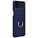Custodia Silicone Cover Con Anello Samsung Ef-pf711tnegww Per Galaxy Z Flip 3 2021 Sm-f711 Blu Navy - Foto miniatura 4