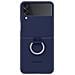 Custodia Silicone Cover Con Anello Samsung Ef-pf711tnegww Per Galaxy Z Flip 3 2021 Sm-f711 Blu Navy - Foto miniatura 5