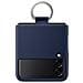 Custodia Silicone Cover Con Anello Samsung Ef-pf711tnegww Per Galaxy Z Flip 3 2021 Sm-f711 Blu Navy - Foto miniatura 2