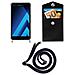 Catena Di Telefoni Cellulari Compatibile Con Samsung Galaxy A5 2017 In Blu Notte - Coperchio Protettivo In Silicone Con Anelli D'argento, Cinturino In Corda E Custodia Staccabile - Foto miniatura 7
