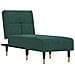 Chaise Longue In Velluto Verde Scuro - Foto miniatura 2