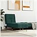 Chaise Longue In Velluto Verde Scuro - Foto miniatura 1