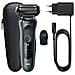 Rasoio Elettrico Ricaricabile Series 6 61-N1000s Wet & Dry Testina Oscillante SensoFlex Lame SensoFoil Autonomia fino a 50 Minuti Colore Nero/ Grigio - Foto miniatura 1