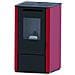 Vania - Stufa A Pellet Da 9.5 Kw Rosso - Foto miniatura 1