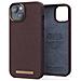Cover Per Iphone 14 In Vera Pelle, Marrone Scuro - Foto miniatura 2