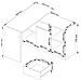 Scrivania ad angolo B17, 1 anta 1 cassetto, 120x126x79 cm, Colore Bianco - Foto miniatura 3