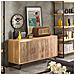 Madia Credenza 3 Ante Industrial In Legno Massello 152x50x81 - Foto miniatura 1