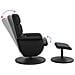 Poltrona Massaggio Reclinabile con Sgabello Nero in Similpelle - Foto miniatura 2
