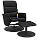 Poltrona Massaggio Reclinabile con Sgabello Nero in Similpelle - Foto miniatura 1