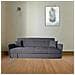 Adare Divano Letto A 3 Posti Con Box In Tessuto Grigio Scuro - Foto miniatura 4