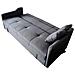 Adare Divano Letto A 3 Posti Con Box In Tessuto Grigio Scuro - Foto miniatura 5