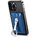 Porta Carte Magnetico Con Supporto Per Iphone 15/14/13/12 Blue - Foto miniatura 5
