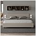 Letto Contenitore Imbottito 180x190 Similpelle Tortora Adele - Foto miniatura 3
