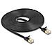 Cavo di rete RJ45 Cat. 6A maschio-maschio con chiusura robusta e cavo piatto grezzo Cat. 7 U /FTP da 7,5 m nero - Foto miniatura 1