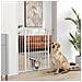 Cancellino per Cani Regolabile con Estensioni e Porta per Gatti, 76-104x106cm, Bianco - Foto miniatura 2