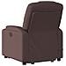 Poltrona Alzapersona Massaggio Elettrica Marrone Scuro Tessuto - Foto miniatura 4