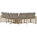 Divano da Giardino a L con Cuscini e Pouf Beige in Polyrattan - Foto miniatura 4