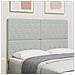 Testiera con Bottoni di Cristallo, Tufted, Grigio Chiaro, 160 cm, Velluto - Foto miniatura 2