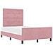 Struttura Letto in Velluto Rosa 120x200 cm - Foto miniatura 1