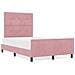 Struttura Letto in Velluto Rosa 120x200 cm - Foto miniatura 4