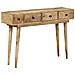 Tavolo Consolle 110x30x75 Cm In Legno Massello Di Mango - Foto miniatura 2