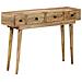 Tavolo Consolle 110x30x75 Cm In Legno Massello Di Mango - Foto miniatura 1