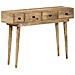 Tavolo Consolle 110x30x75 Cm In Legno Massello Di Mango - Foto miniatura 3
