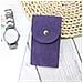 Custodia Portatile In Peluche Per Orologi - Morbida Borsa Per Orologi Meccanici Con Chiusura A Scatto Purple - Foto miniatura 5