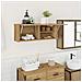 Mobiletto da Bagno Rovere Artigianale 80x25x30 cm in Truciolato - Foto miniatura 2