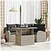 Set Divano da Giardino 5 pcs Grigio chiaro 100 x 55 x 73 cm - Foto miniatura 2