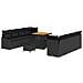 Set Divano da Giardino con cuscino 11 pcs Nero Poly Rattan - Foto miniatura 1