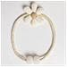 Set Di 2 Fermatenda A Fiore E Perla - Fermagli Decorativi Per Tende Beige - Foto miniatura 3