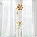 Set Di 2 Fermatenda A Fiore E Perla - Fermagli Decorativi Per Tende Beige - Foto miniatura 4