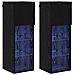 Mobiletti TV a parete 2 pcs Rovere Nero 30,5 x 30 x 90 cm - Foto miniatura 1