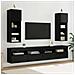 Mobiletti TV a parete 2 pcs Rovere Nero 30,5 x 30 x 90 cm - Foto miniatura 2