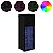 Mobiletti TV a parete 2 pcs Rovere Nero 30,5 x 30 x 90 cm - Foto miniatura 4