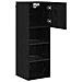 Mobiletti TV a parete 2 pcs Rovere Nero 30,5 x 30 x 90 cm - Foto miniatura 7