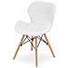 Sedia in ecopelle WAKO - Bianco moderno x 3 - Foto miniatura 7